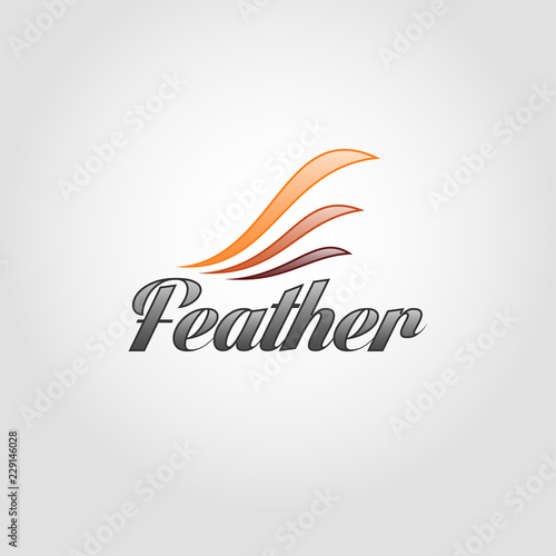 Feather - Wing logo template