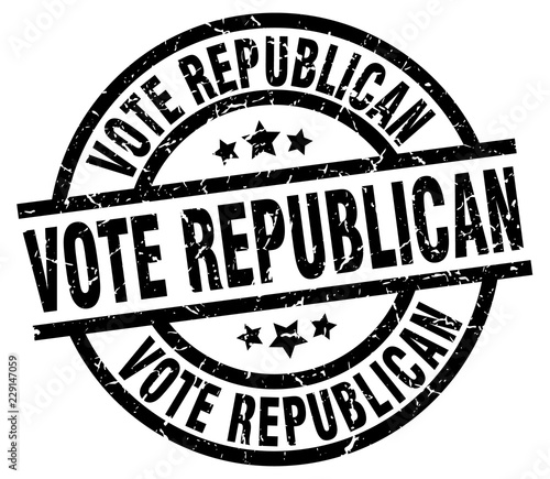 vote republican round grunge black stamp