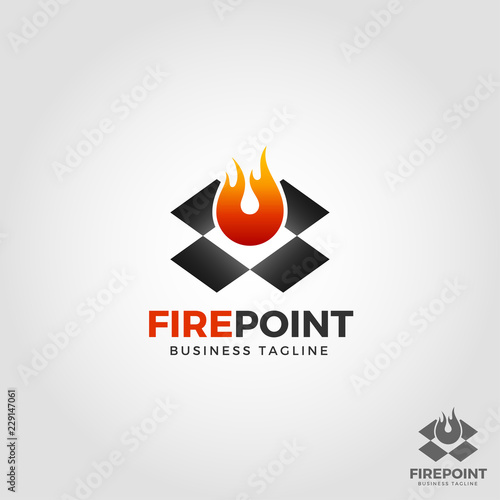 Fire Point - Fire Box Logo template