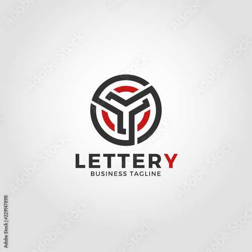 Latter Y with Stylish Line Art Circle Concept