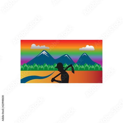 Mountain logo icon design template vector