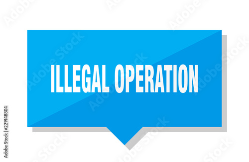 illegal operation price tag