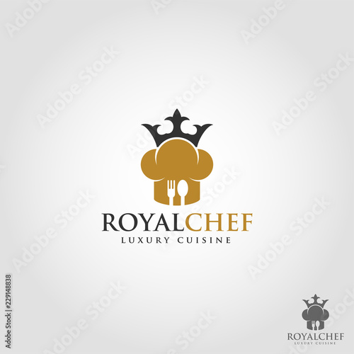 Royal Chef is a Stylish professional expert chef or restaurant Logo