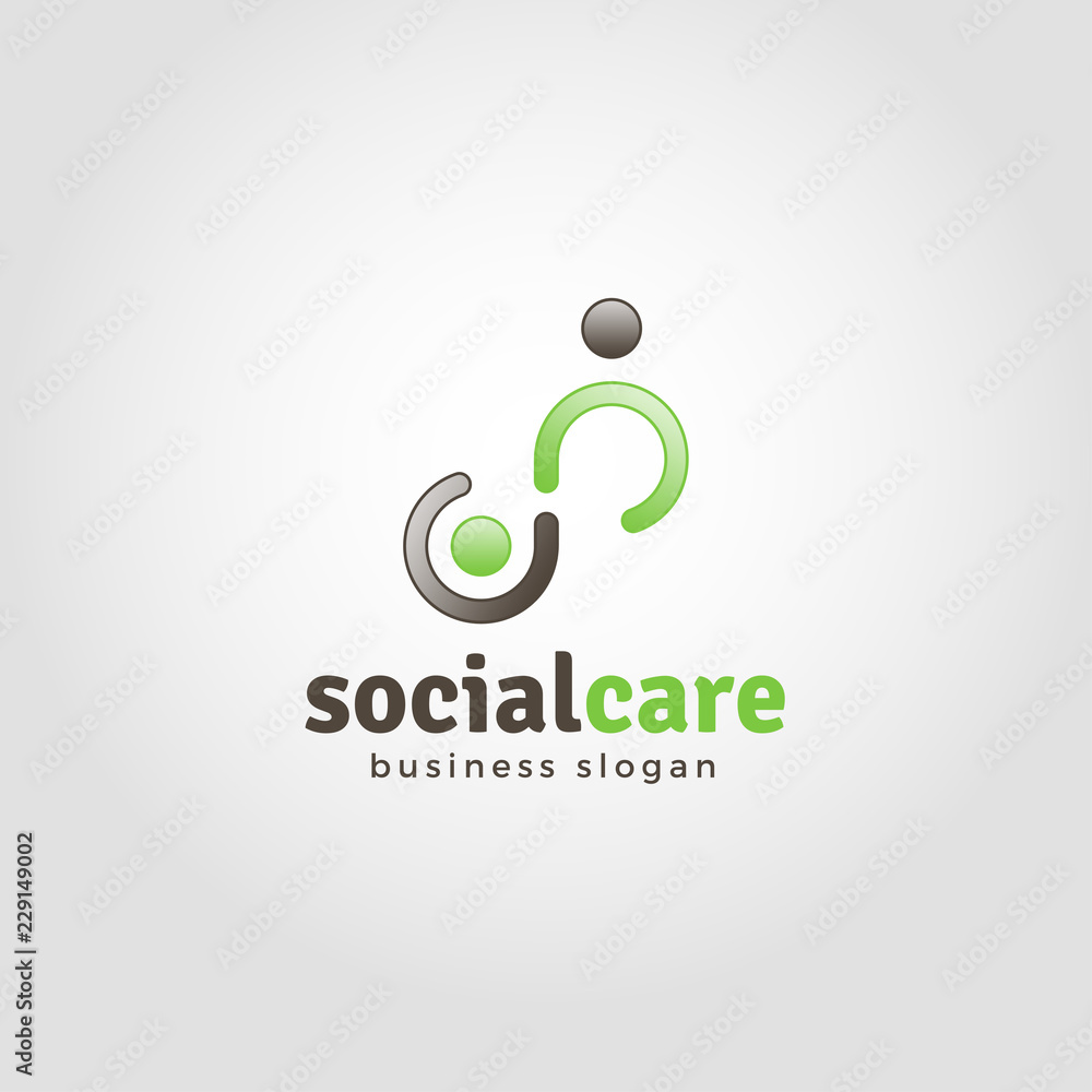 Fototapeta premium Social Care - Humanity Logo Template