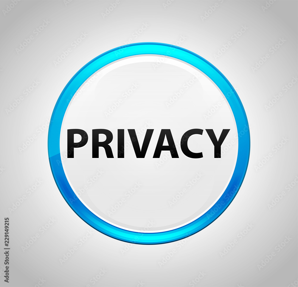 Privacy Round Blue Push Button Privacy Round Blue Push Button