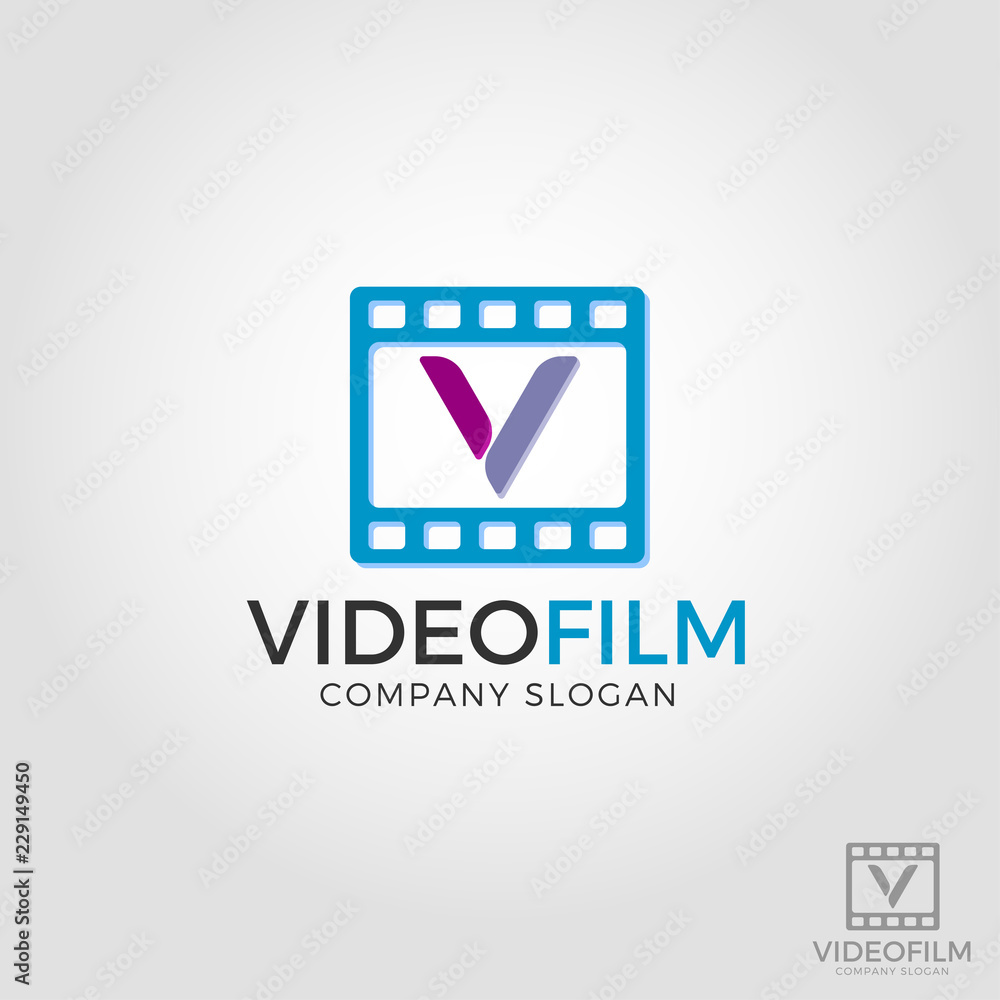 Letter V video film Logo Template Letter V video film Logo Template
