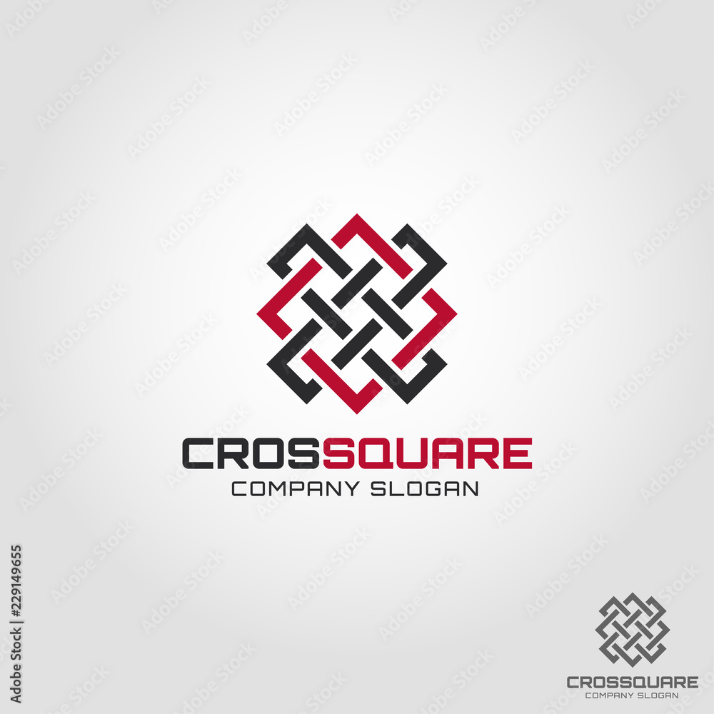 Abstract Cross Square Logo template Abstract Cross Square Logo template