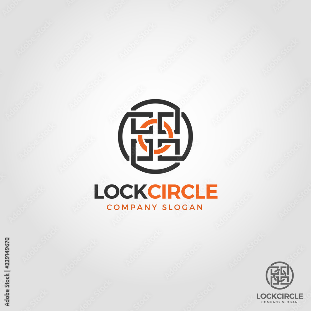 Abstract Lock Circle logo Template Abstract Lock Circle logo Template