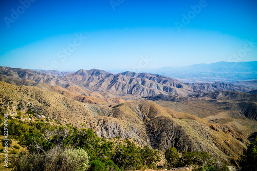 Scenic view of Ryan Mountain in Joshua Tree National Park, California