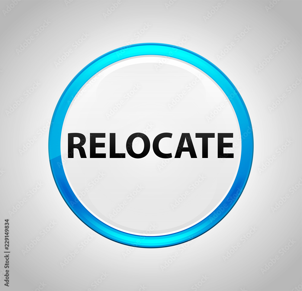Relocate Round Blue Push Button Relocate Round Blue Push Button