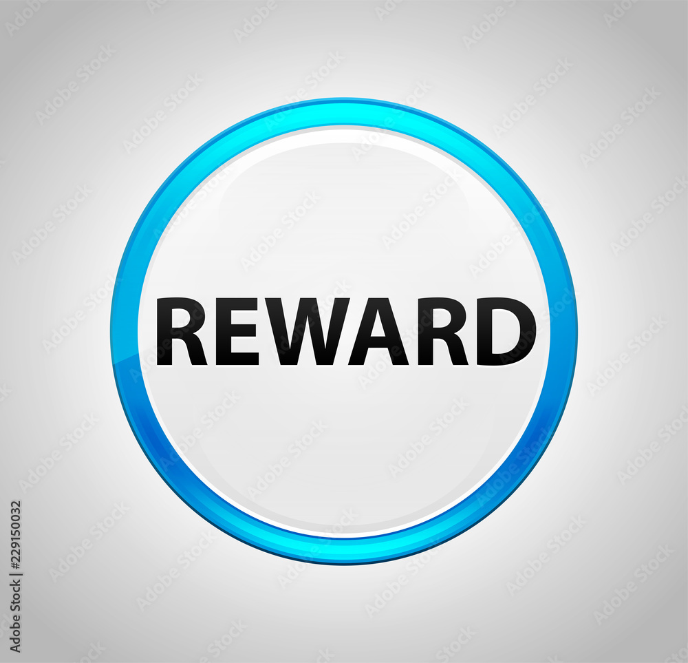 Reward Round Blue Push Button