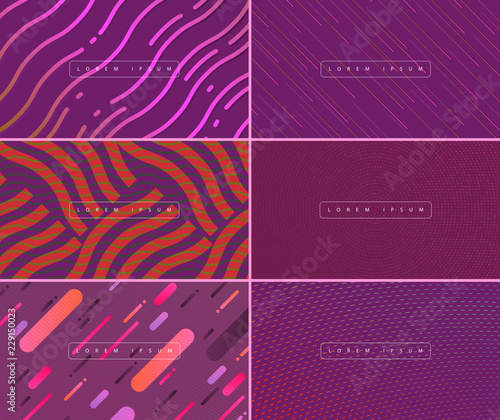 Vector geometric background set. Web banner  flyer  cover design