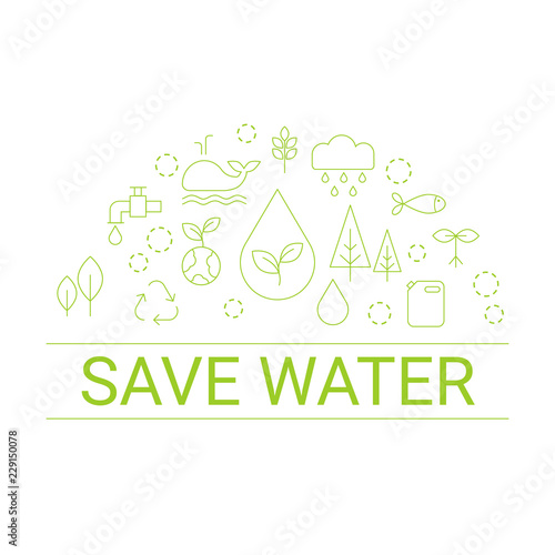 Save water concept