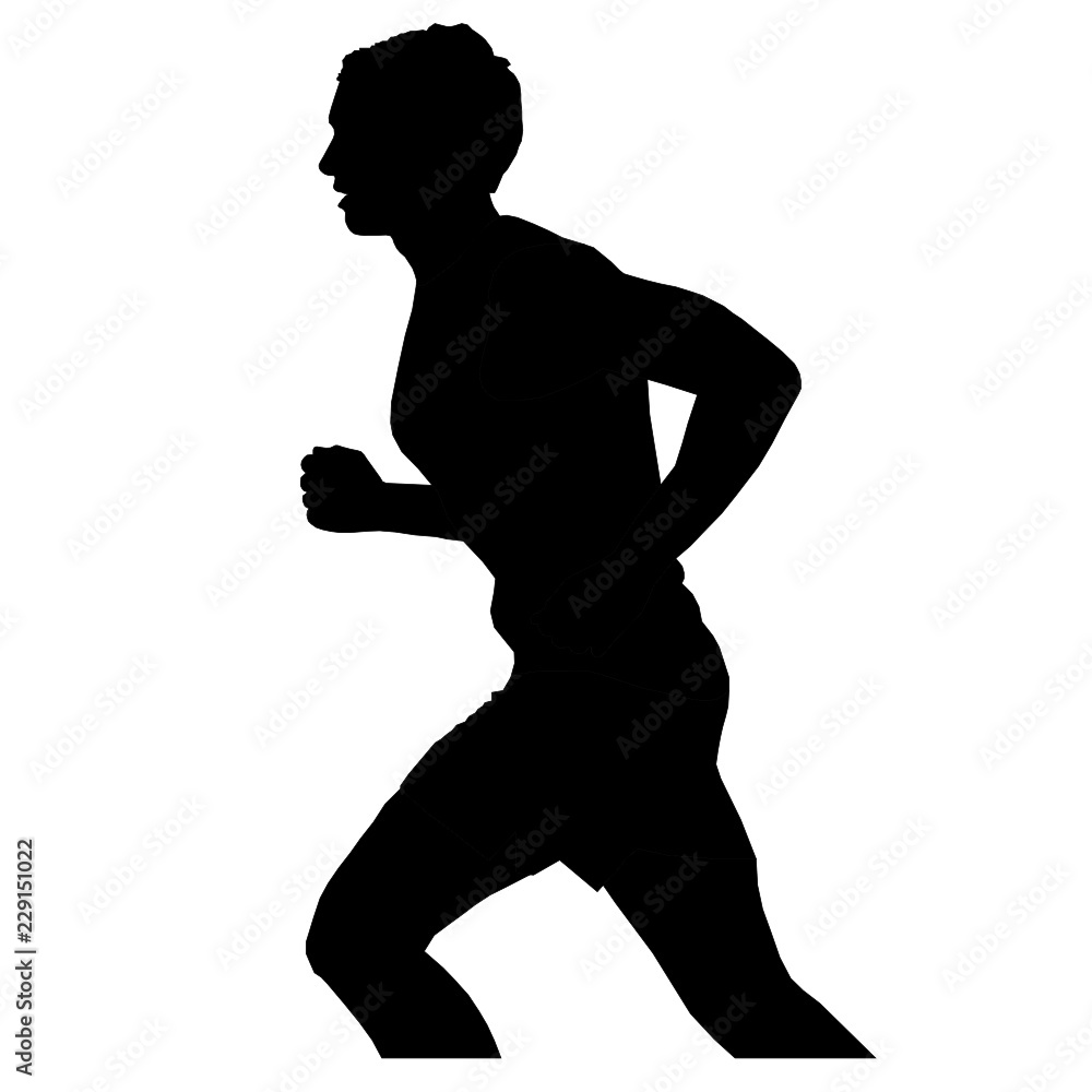 Figure of a running man

