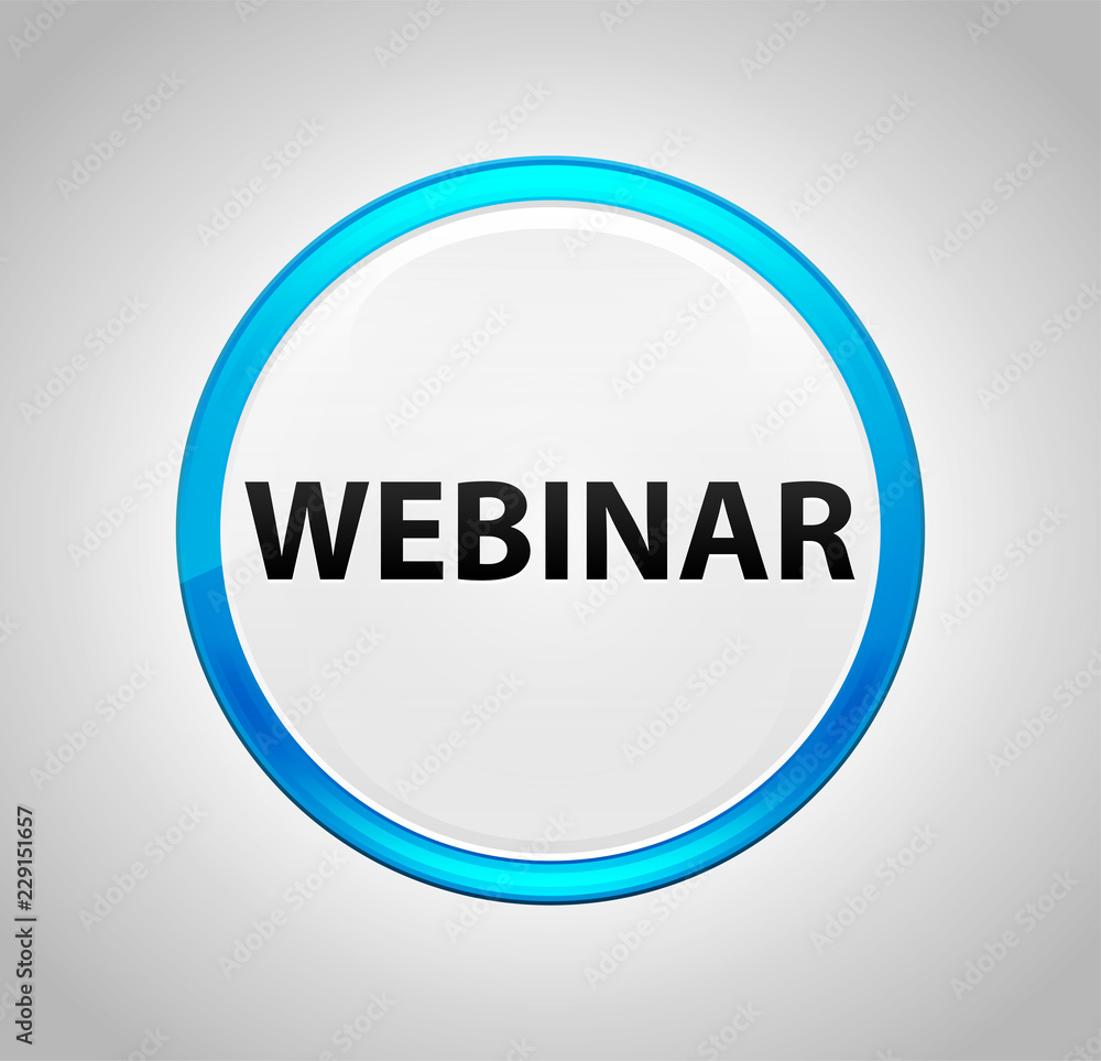 Webinar Round Blue Push Button Webinar Round Blue Push Button