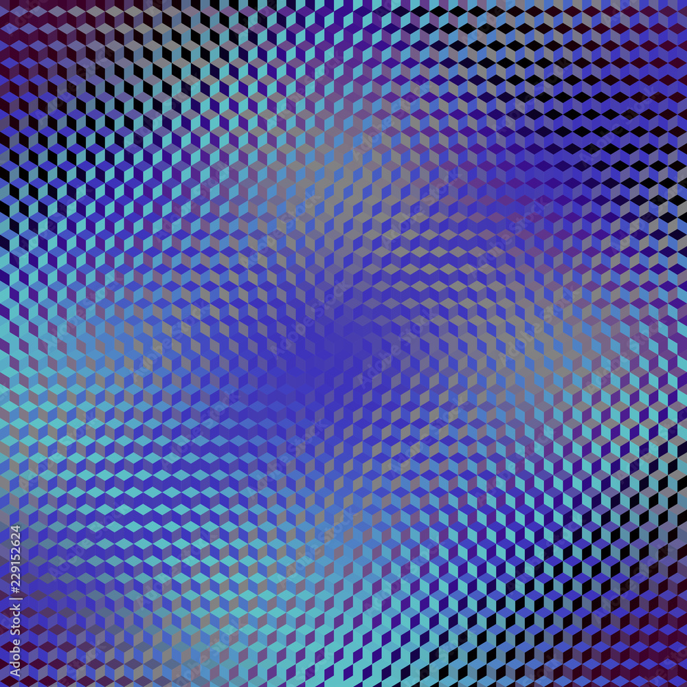 Blurred background. Geometric abstract pattern in low poly style. Effect of a glass. Small cubes. Vector image. Blurred background. Geometric abstract pattern in low poly style. Effect of a glass. Small cubes. Vector image.