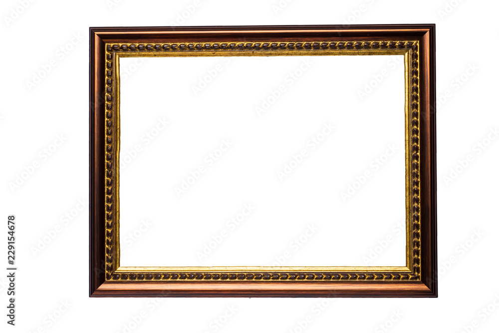 Wood frame or photo frame isolated on the white background. Object with clipping path Wood frame or photo frame isolated on the white background. Object with clipping path