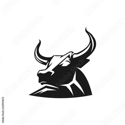 bull silhouette simple logo