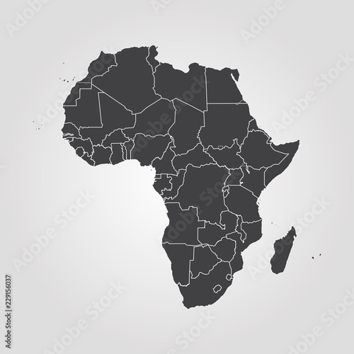 Map of Africa. Vector illustration. World map