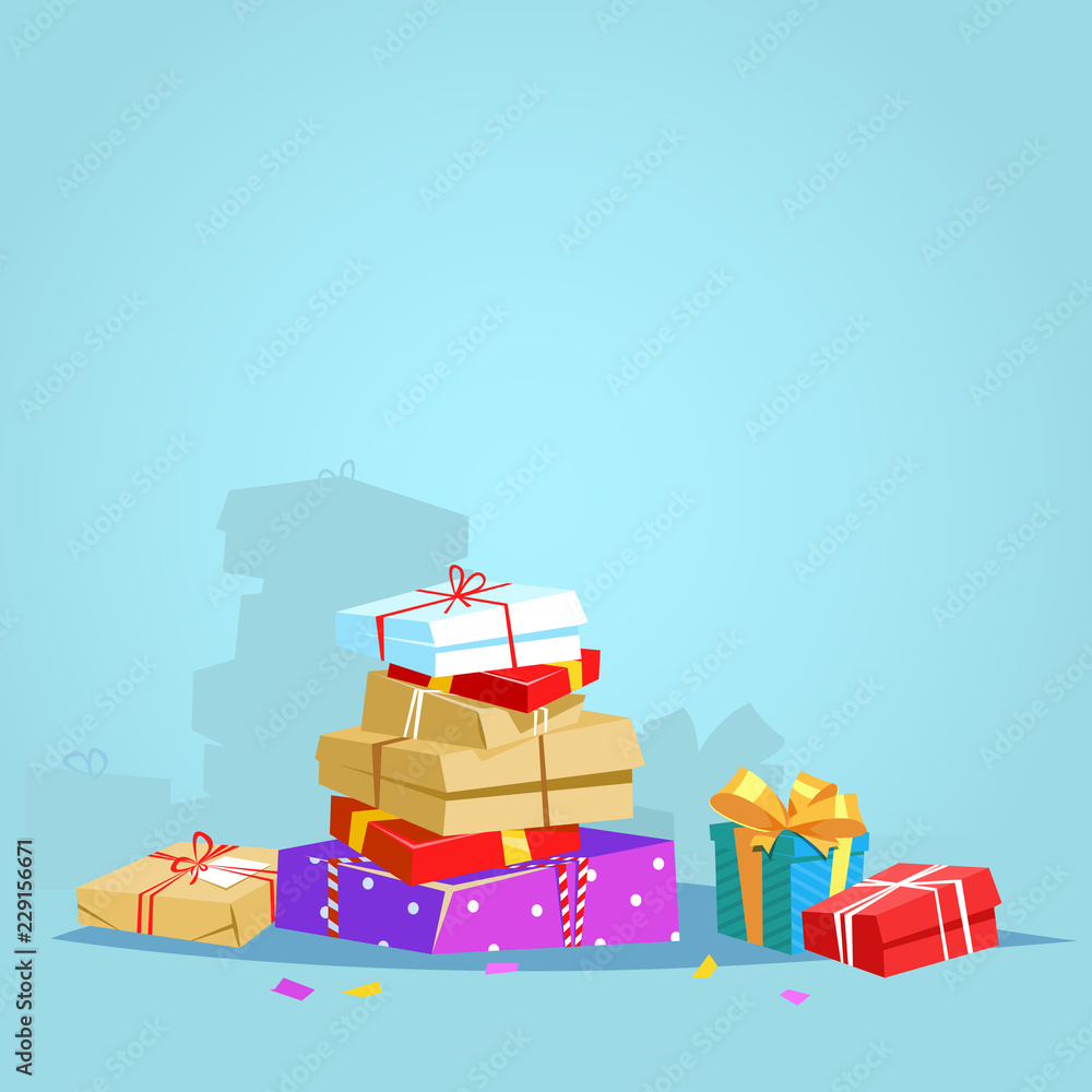 Gifts box for Christmas, birthday, anniversary. Christmas donate concept.