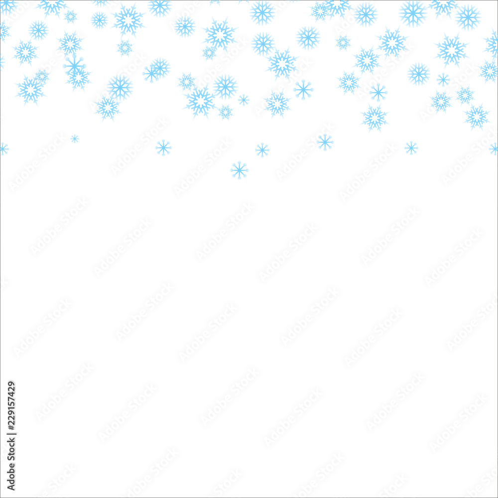 Vector Illustration of a Winter Background with Snowflakes