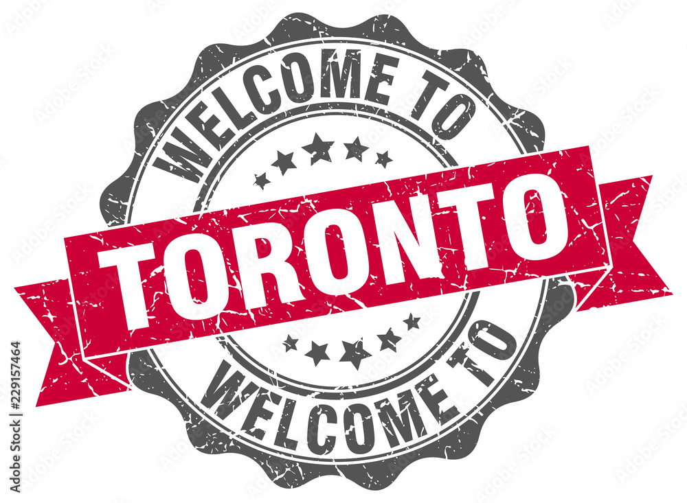 Fototapeta premium Toronto round ribbon seal