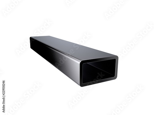 Metal rectangle tube. Isola...