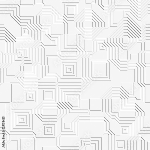 Abstract white technology background. Seamless pattern.