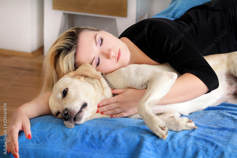 Women sleeping with dogs outlet