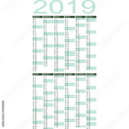 calendario 2019