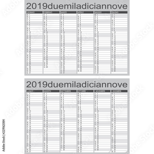 calendario 2019