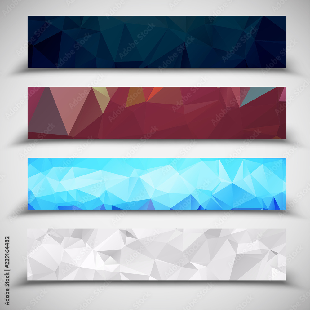 Collection of Polygonal Banners