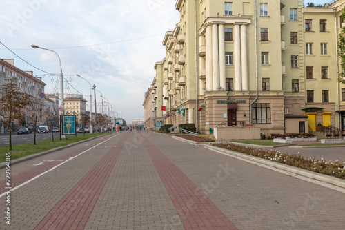 View of the old historic center of Minsk, Belarus.