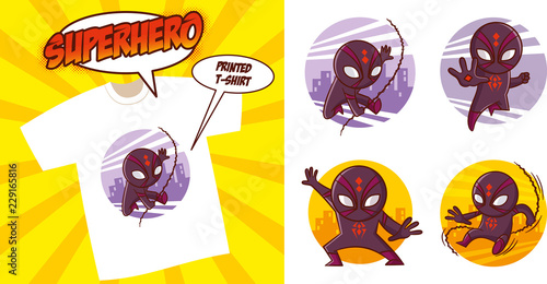 Superhero character Superheroes Set Vector illustration design