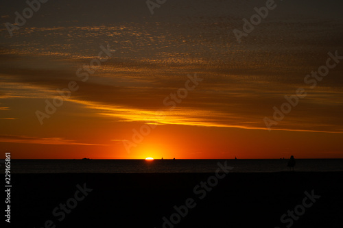 Sunset landscape of a beach in Perth Fremantle