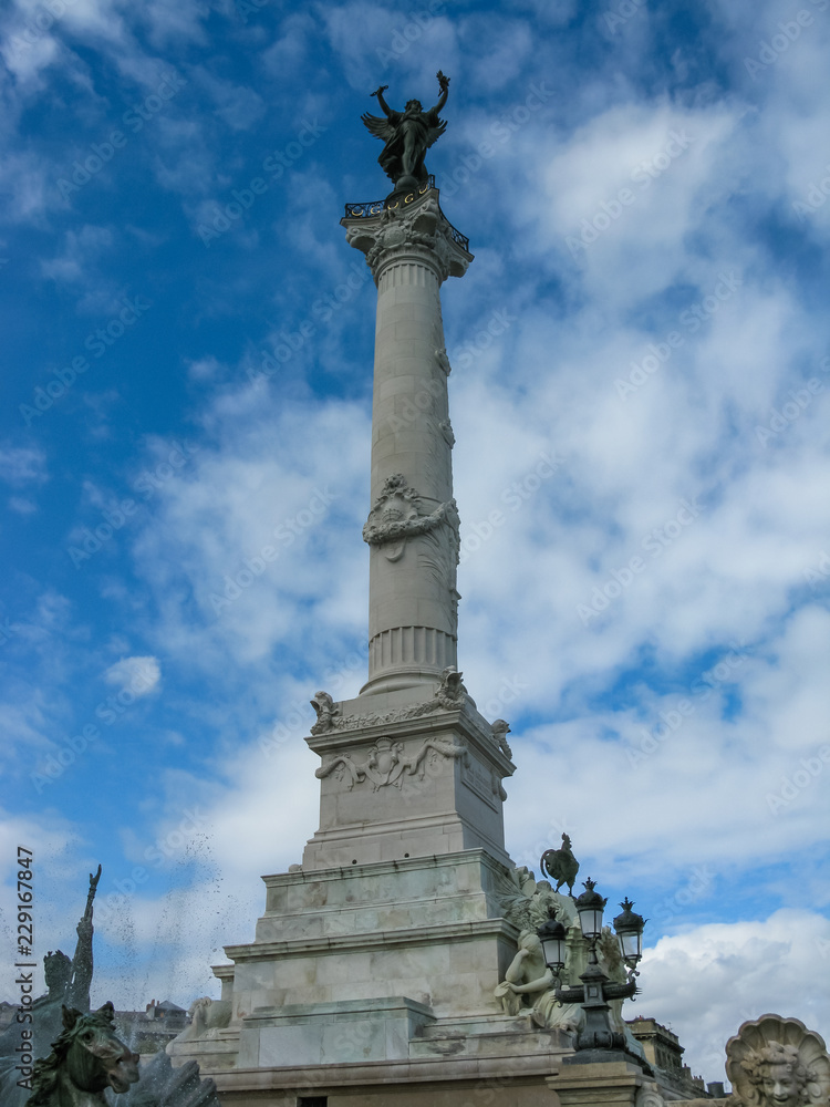 Column of monument aux girondins Bordeaux, France