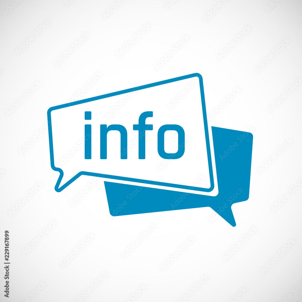 Info as Speech bubble Icon. Element of web icon for mobile concept and web apps. Vector illustration Info as Speech bubble Icon. Element of web icon for mobile concept and web apps. Vector illustration