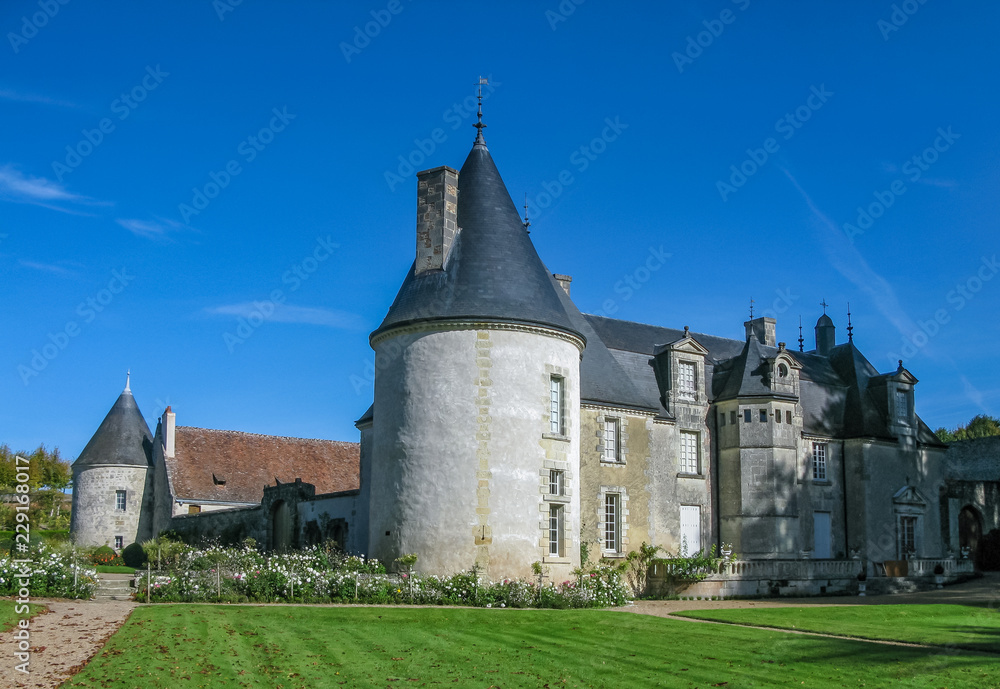 The beautiful chateau in the Loire, France