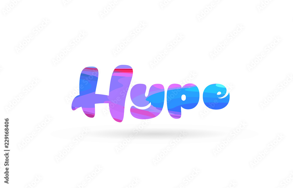 hype pink blue color word text logo icon