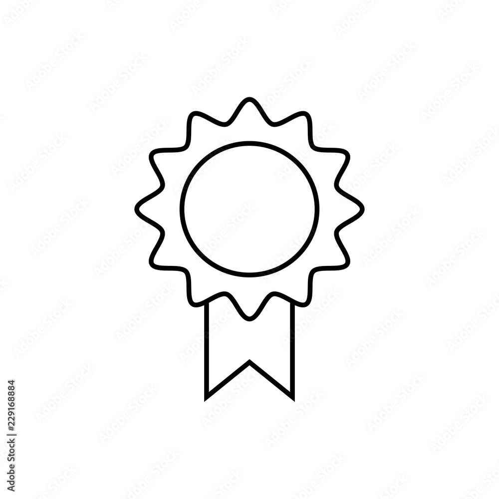 Gold medal award with ribbon. Winner line icon. First place leadership champion achievement. 1st place. Vector isolated illustration. Linear flat design. Success symbols. Object. Sign. Gold medal award with ribbon. Winner line icon. First place leadership champion achievement. 1st place. Vector isolated illustration. Linear flat design. Success symbols. Object. Sign.