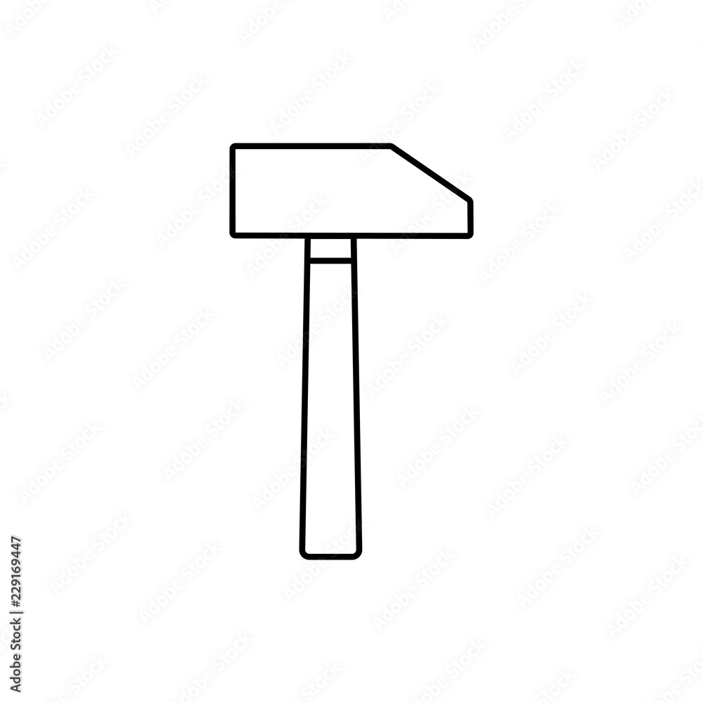 Line icon hammer Line icon hammer