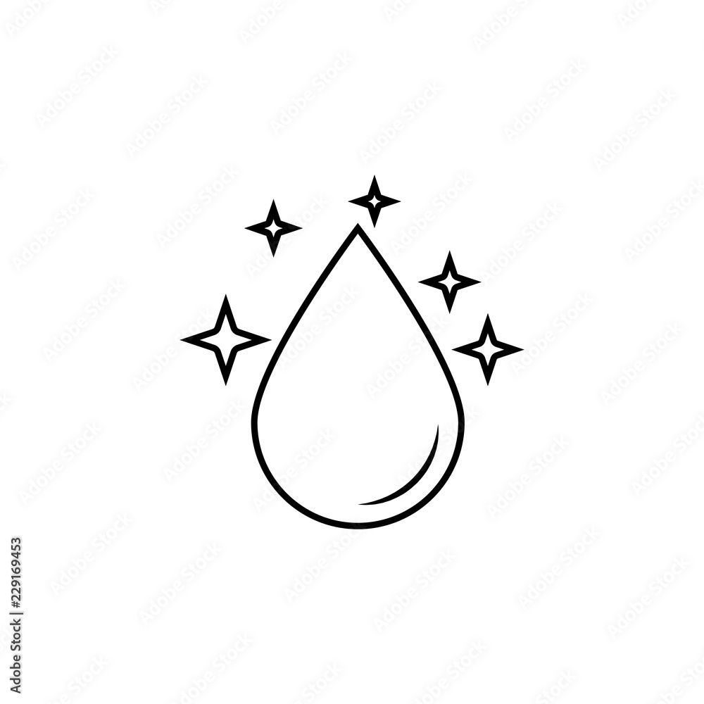 Water drop line icon, outline vector sign, linear style pictogram isolated on white. Symbol, logo illustration. Pixel perfect graphics Water drop line icon, outline vector sign, linear style pictogram isolated on white. Symbol, logo illustration. Pixel perfect graphics