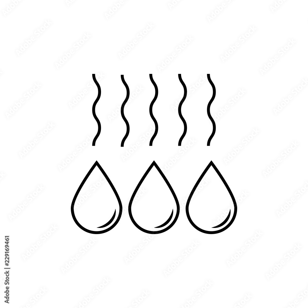 Water drop line icon, outline vector sign, linear style pictogram isolated on white. Symbol, logo illustration. Pixel perfect graphics Water drop line icon, outline vector sign, linear style pictogram isolated on white. Symbol, logo illustration. Pixel perfect graphics
