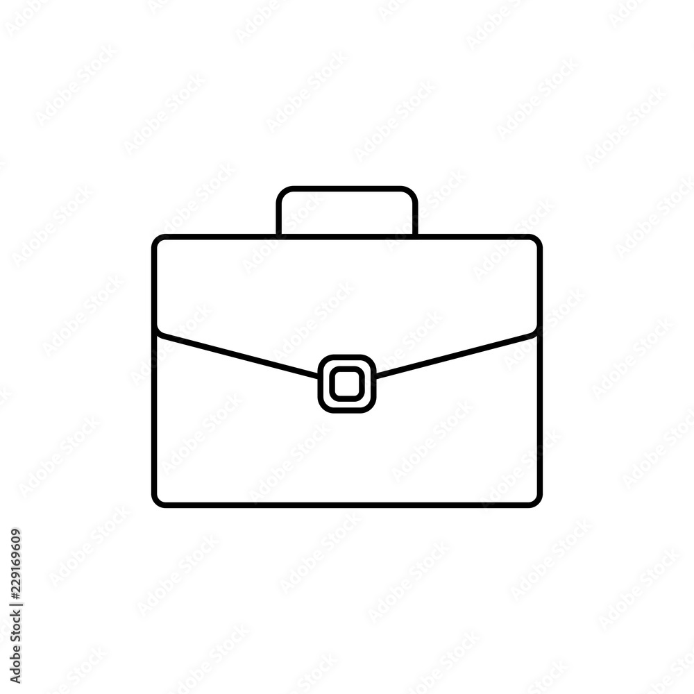 Briefcase line icon, outline vector sign, linear style pictogram isolated on white. Suitcase, portfolio symbol, logo illustration. Editable stroke Briefcase line icon, outline vector sign, linear style pictogram isolated on white. Suitcase, portfolio symbol, logo illustration. Editable stroke