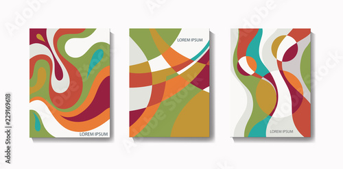 Abstract creative templates, cards, color covers set. Corporate 