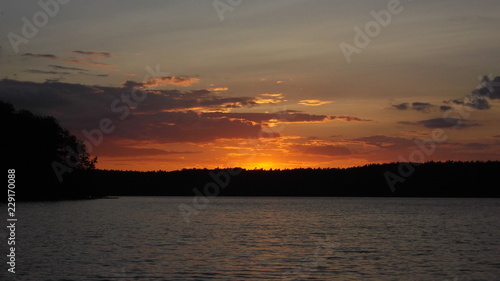 sonnenuntergang am see