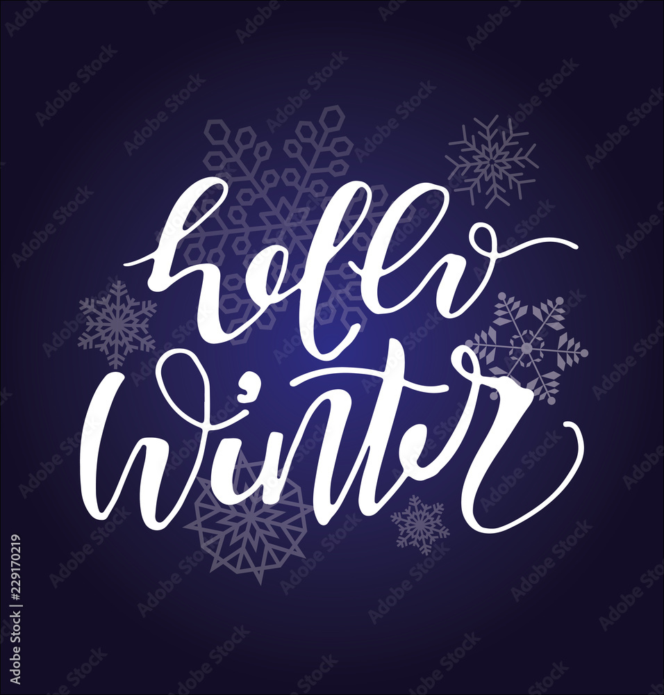 Hand drawn lettering - winter holidays