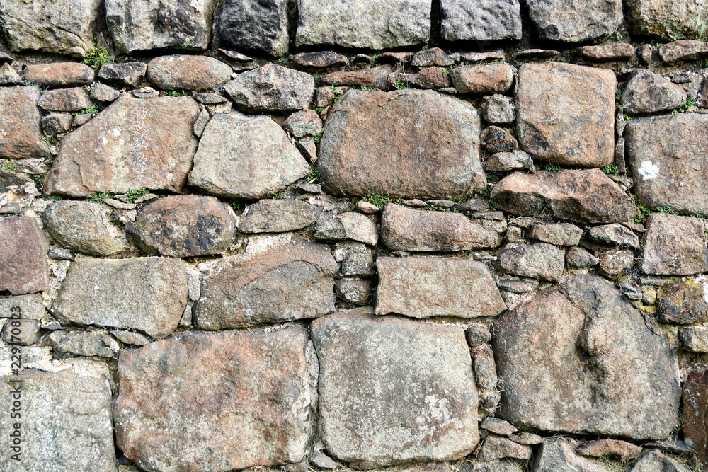Old Stone Wall in a Scottish Field Old Stone Wall in a Scottish Field