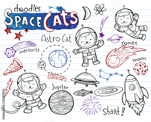 Space Cats - doodles collection