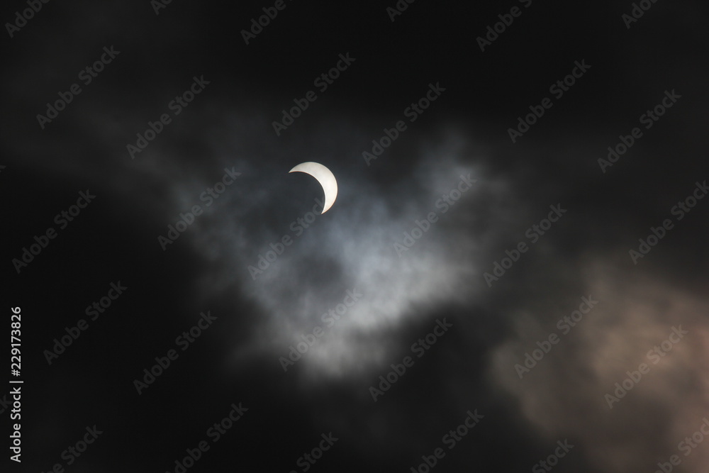 Obraz premium August 2017 Partial Solar Eclipse